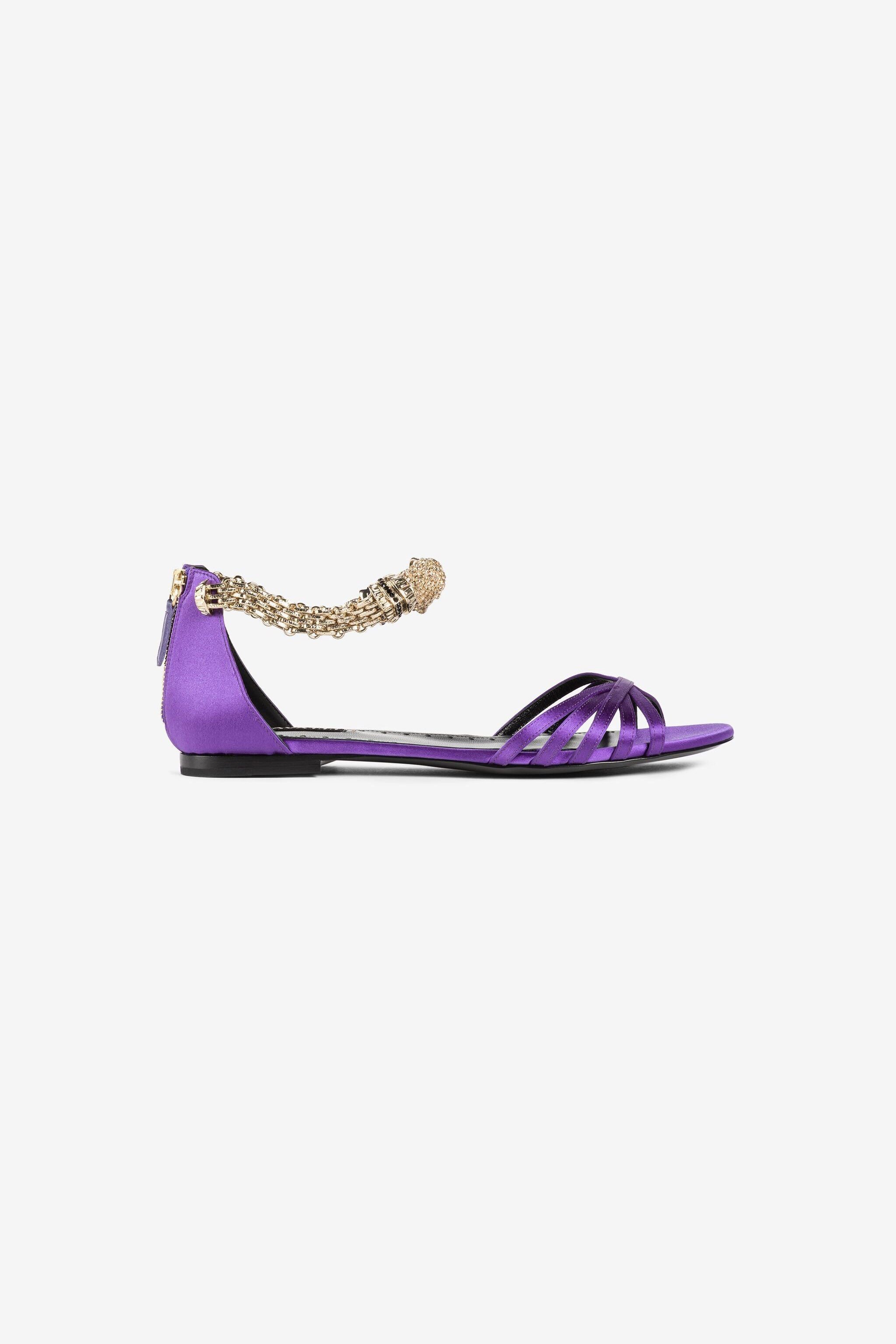 RC Sandalen mit Pantherkopf Lila OQS034-RA008