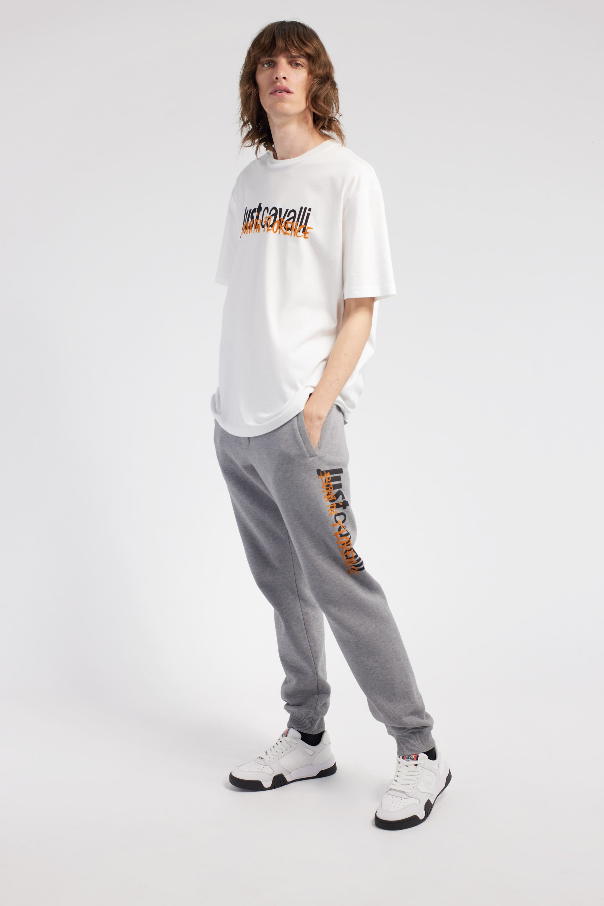 JC Just Cavalli Logo T-Shirt White RRT928-RR190