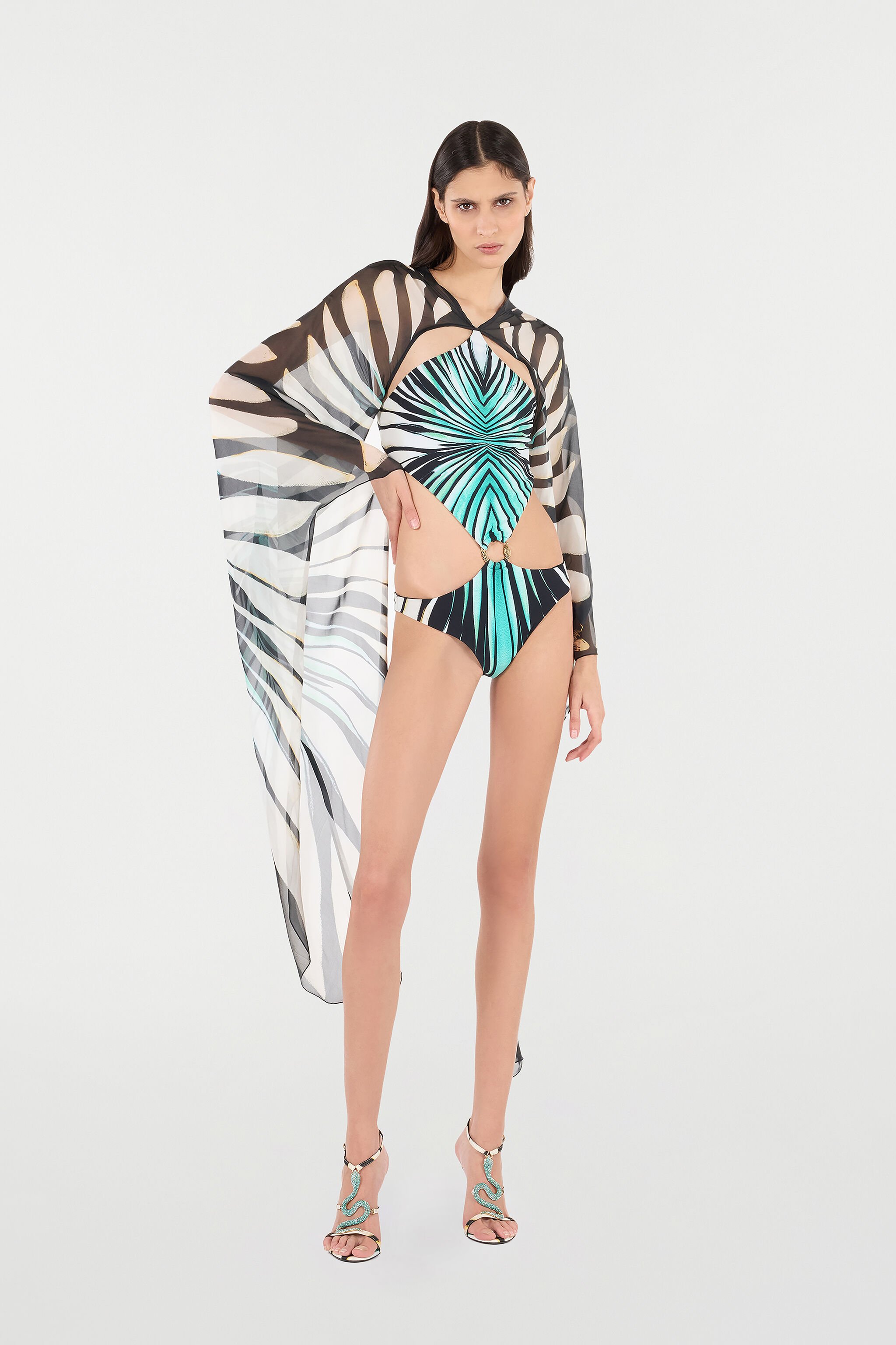 RC Ray Of Sea Print Swimsuit Light blue VKW017-HVM33