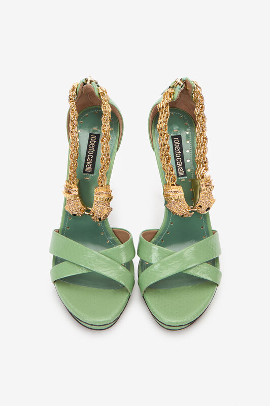 RC Roar Green Leather Sandals GREEN SKS132-UB008