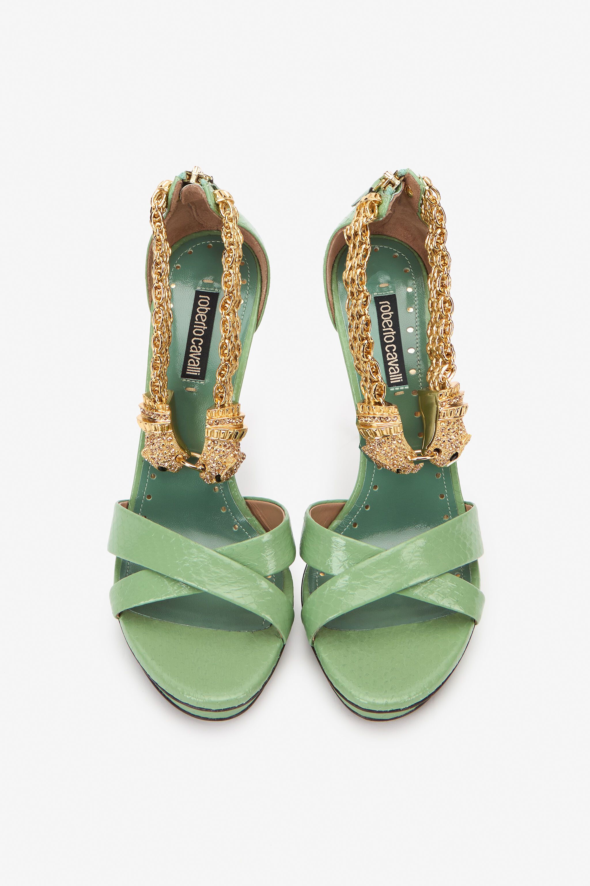 RC Roar Green Leather Sandals GREEN SKS132-UB008