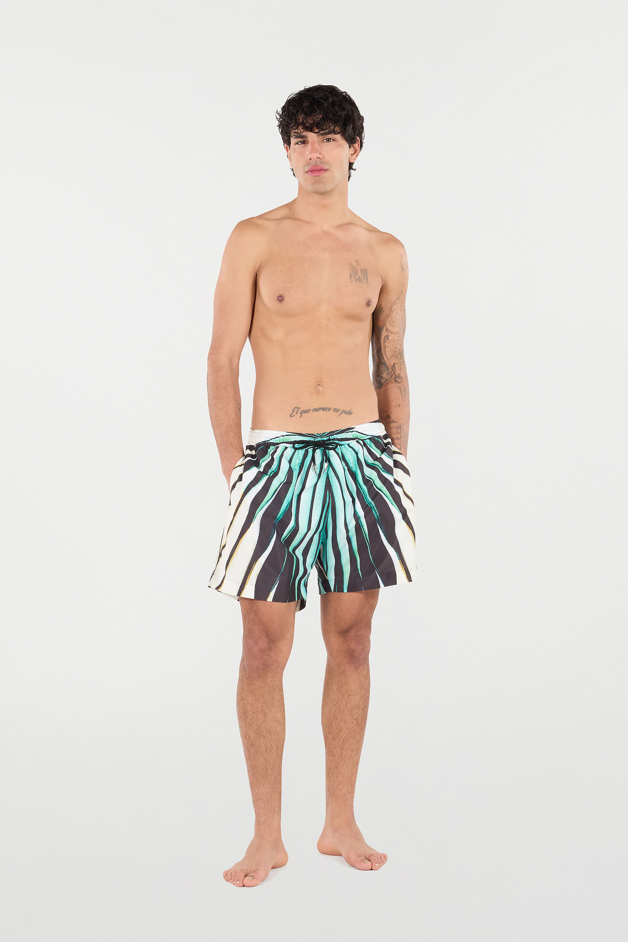 RC Ray Of Gold Print Nylon Sea Shorts Light blue TRT00A-5RM78