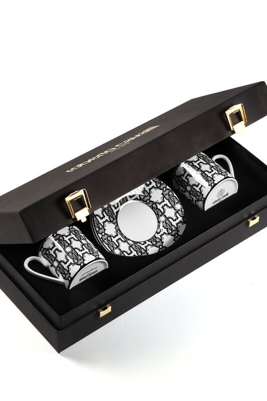 HO Monogram Black2 Coffe Cups In Gift Box Black RALA21-IA026