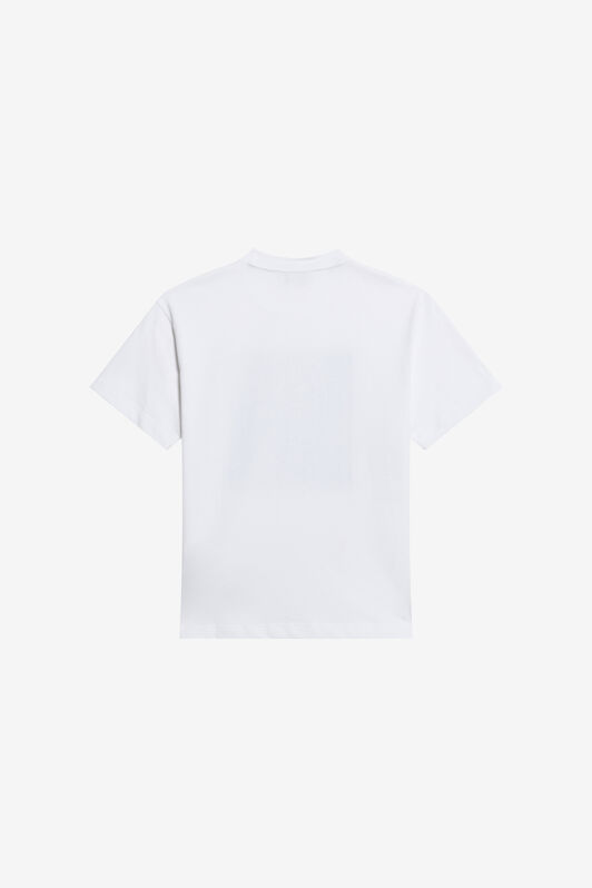 JU White T-shirt With Monogram RC  OPTICAL WHITE WJT61G-JD001