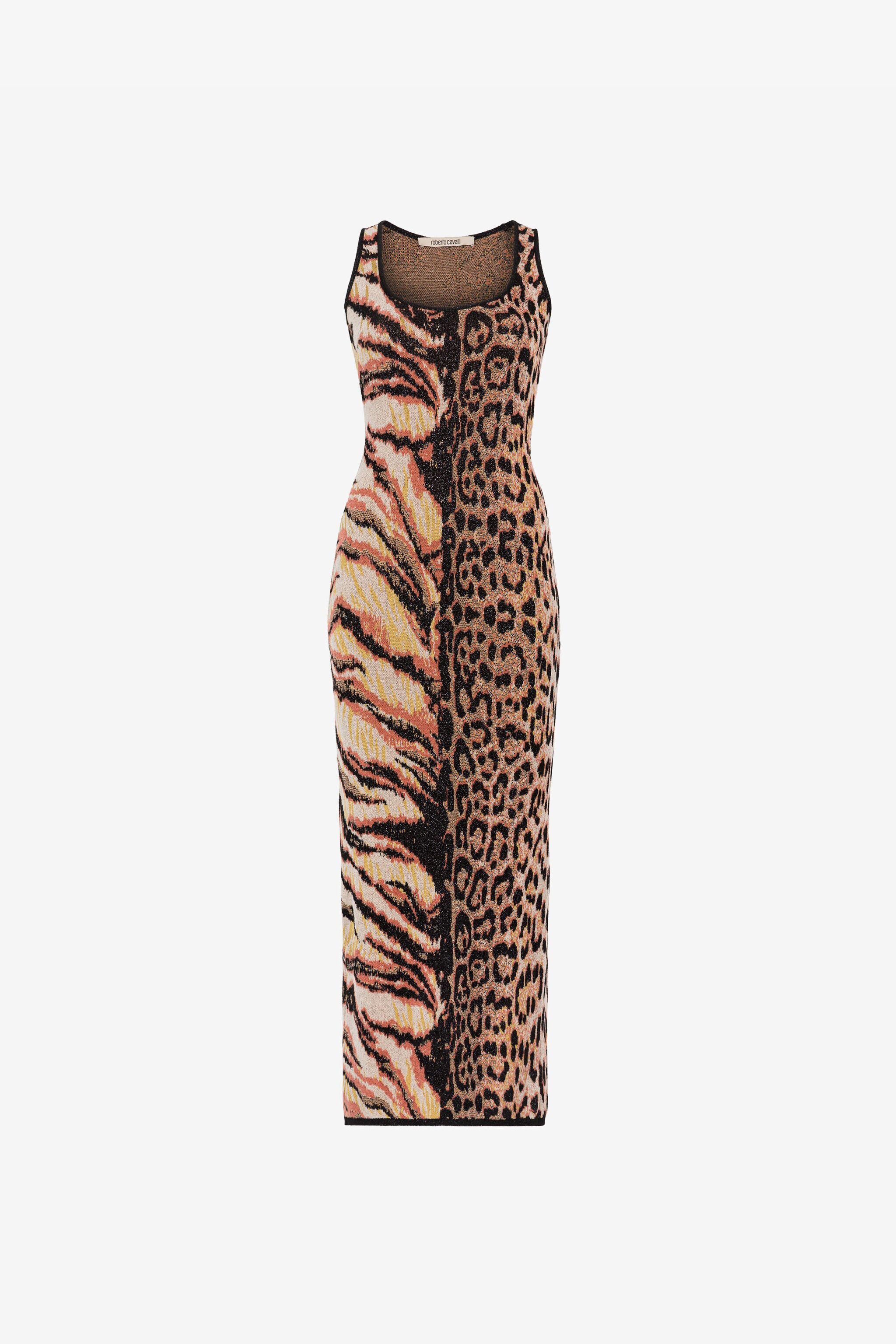 RC Kleid mit Animal-Print Braun RKM100-MI150