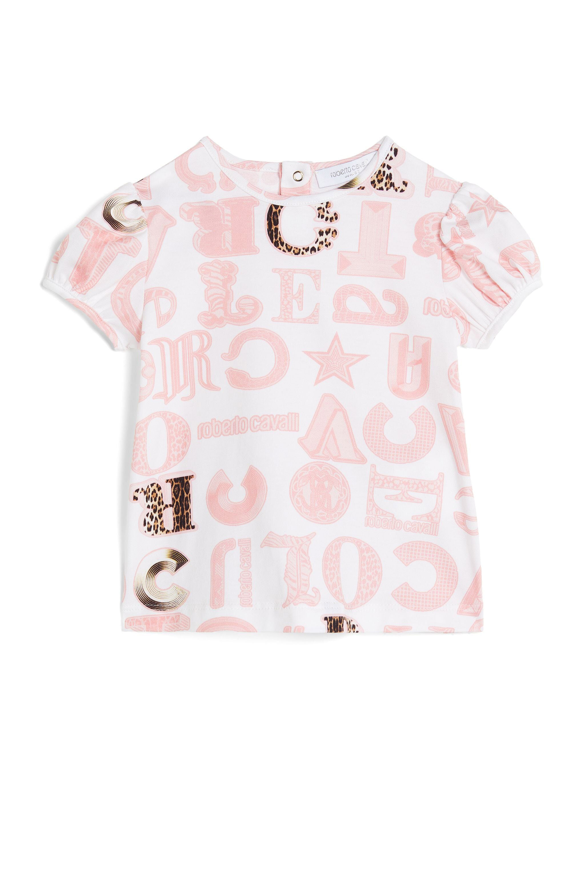 JU T-shirt con stampa Cavalli Mania Rosa MJT644-JBB68