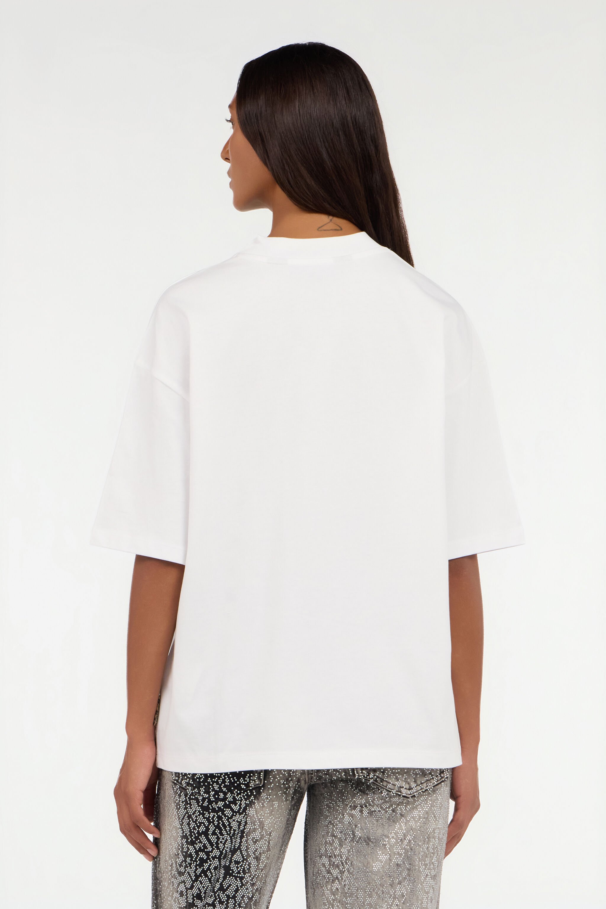 JC T-Shirt mit Frontprint in Weiß JC T-Shirt mit Frontprint in Weiß WHITE/GOLD VFT195-VF318