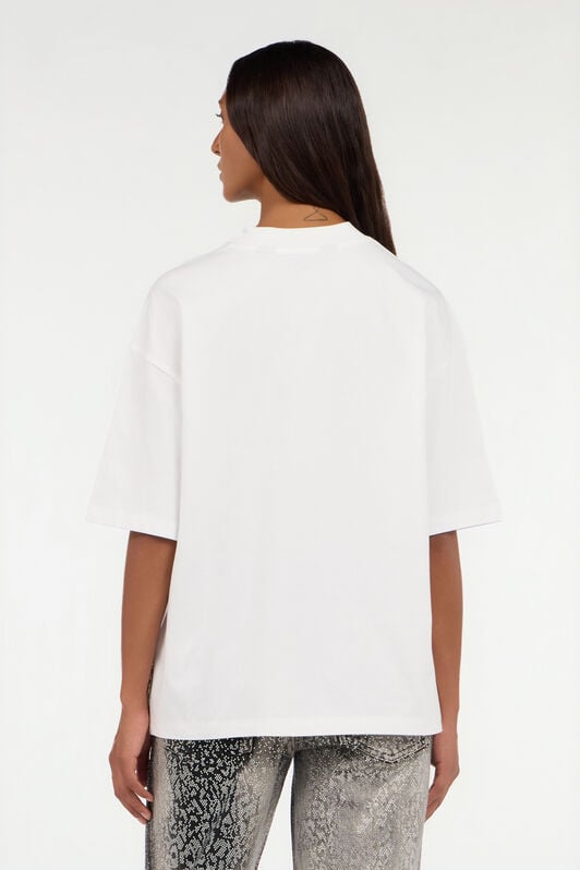 JC T-Shirt mit Frontprint in Weiß JC T-Shirt mit Frontprint in Weiß WHITE/GOLD VFT195-VF318