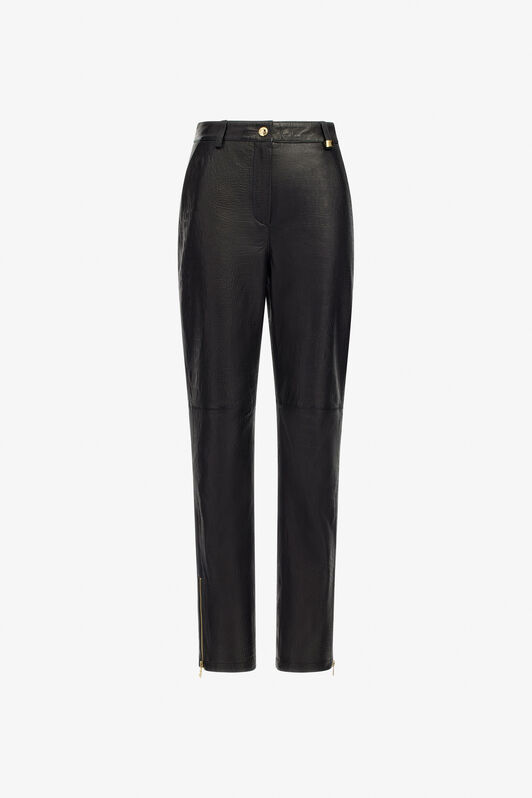 JC Just Cavalli leather pants Black TFP005-TF110