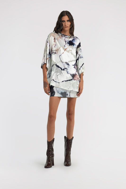 RC Marble Print T-shirt Black/White TWT602-HEN18
