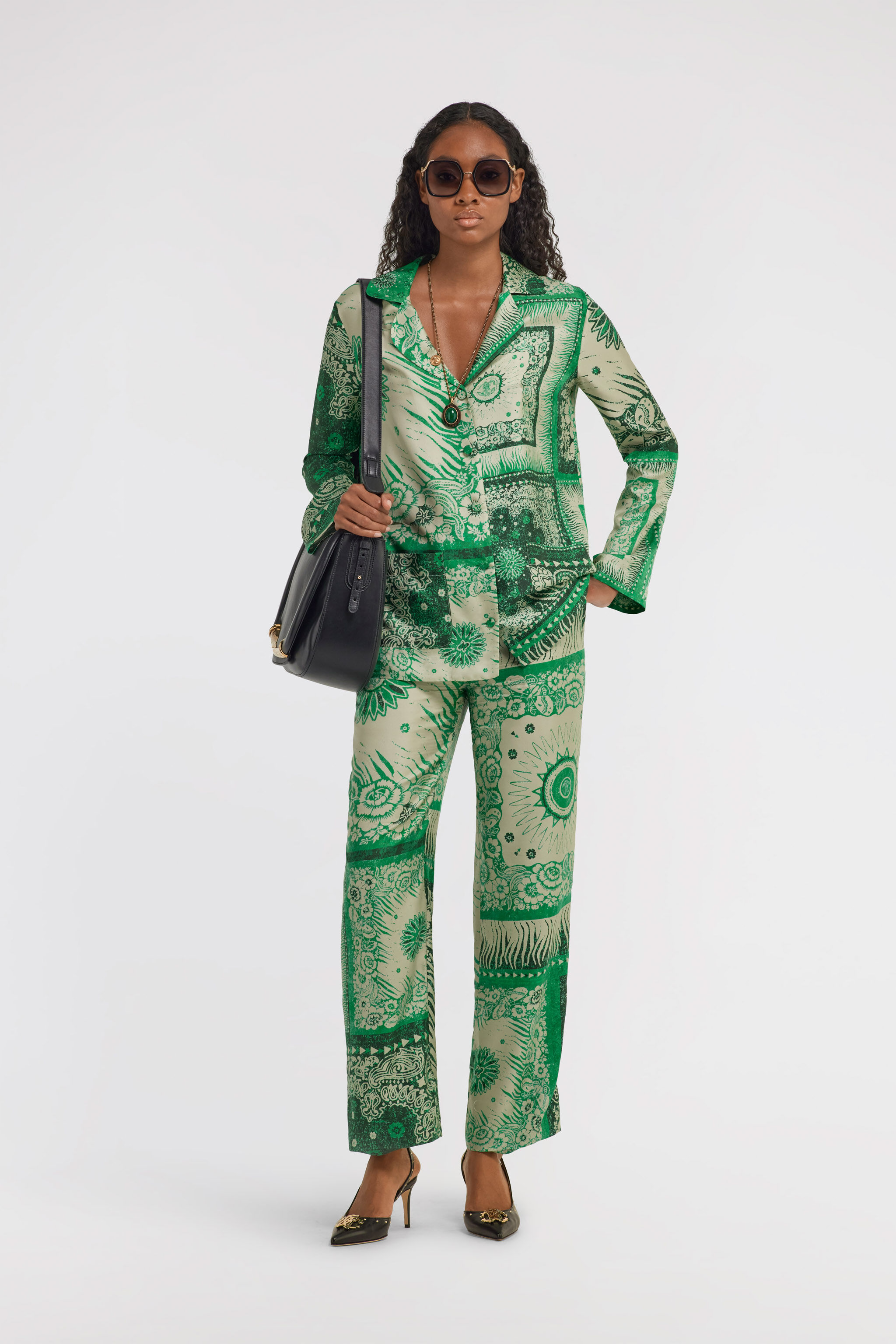 RC Bandana Print Pants Vert TKT210-4QN05