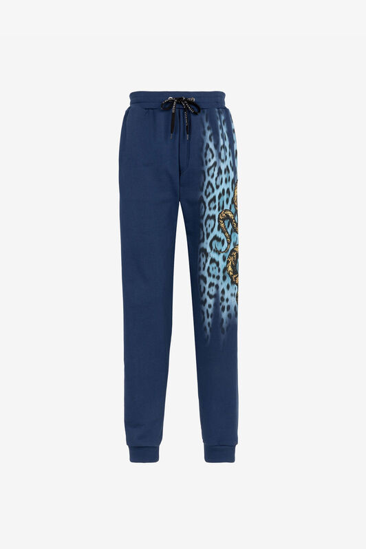 RC Animal-print cotton track pant RC Animal-print cotton track pant Dark blue QRT25B-CF050