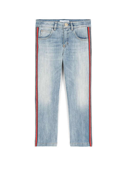 JU Contrast-Stripe Jeans LIGHT BLUE IJJ201-DS029