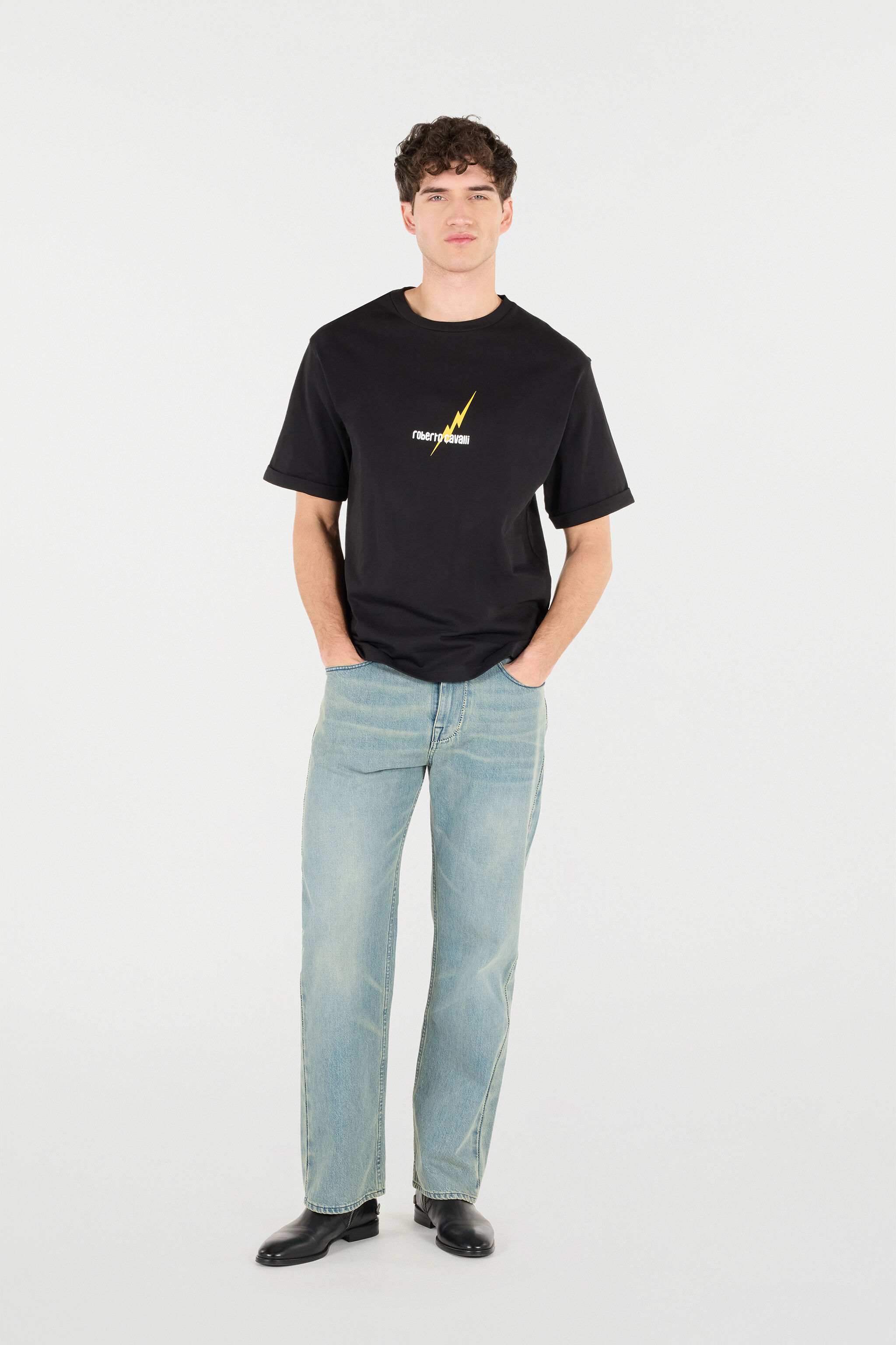 RC T-Shirt With Print And Logo Black POT62B-JD060