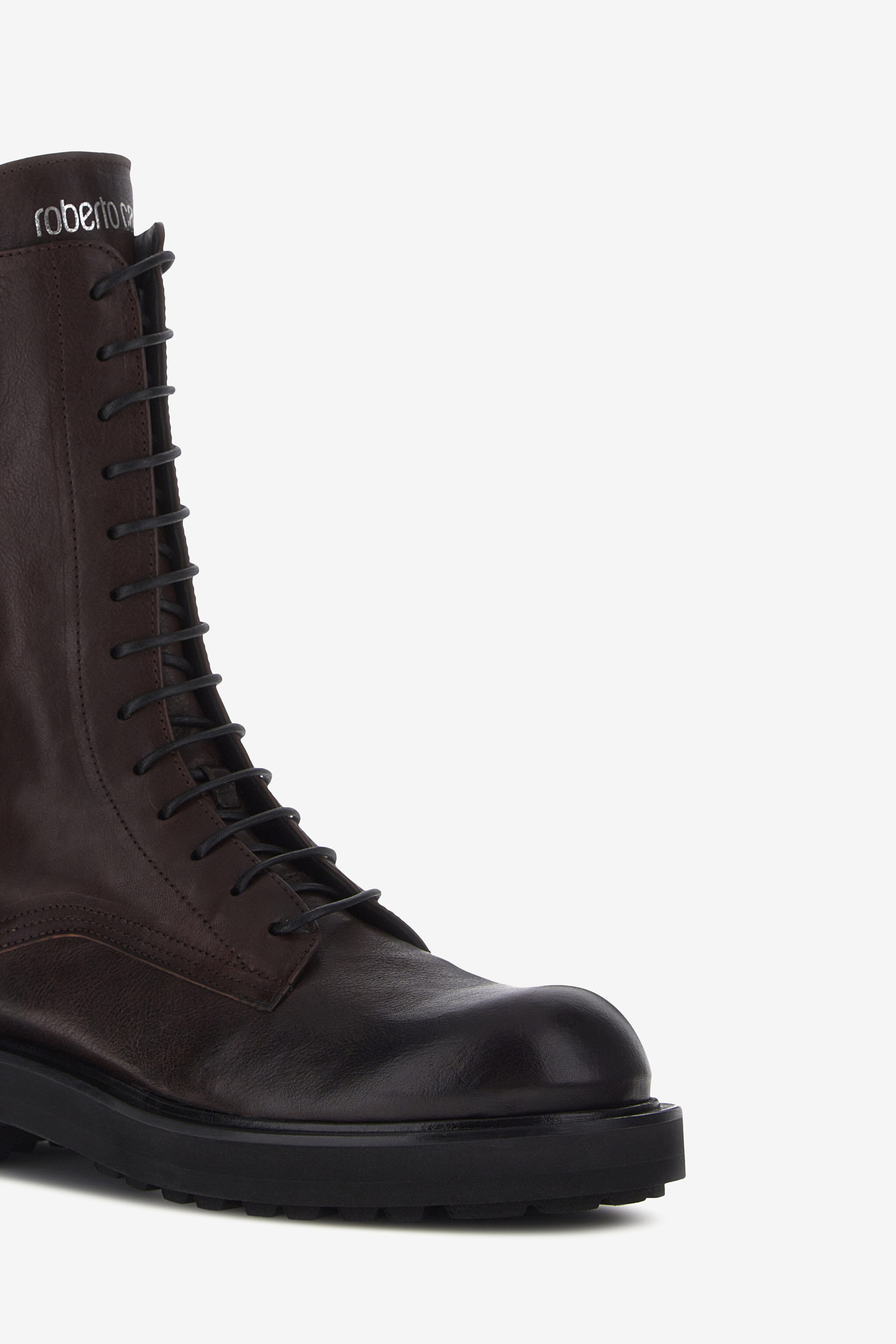 RC Brown Leather Combat Boots Dark brown RRS039-PZ244