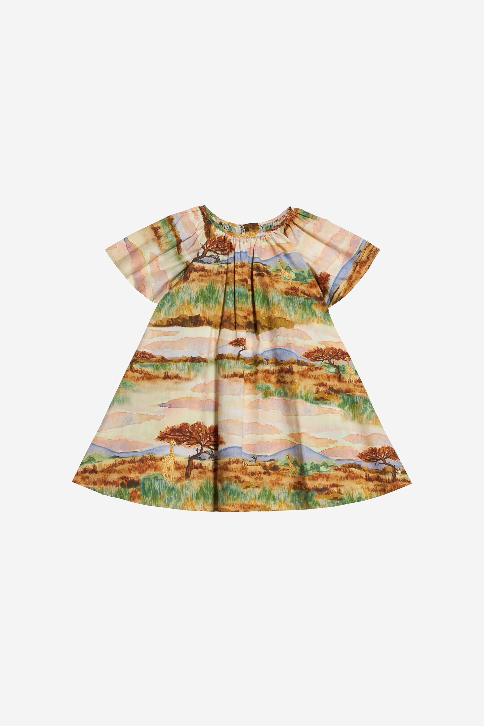 JU Abito Con Stampa Safari Marrone chiaro UJT111-7MO40