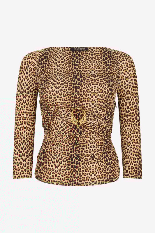 RC Top a Maniche Lunghe con Stampa Baby Jaguar RC Top a Maniche Lunghe con Stampa Baby Jaguar BROWN WQT600-LNR31