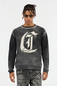 JC Washed Black Sweater BLACK VFM008-VF056