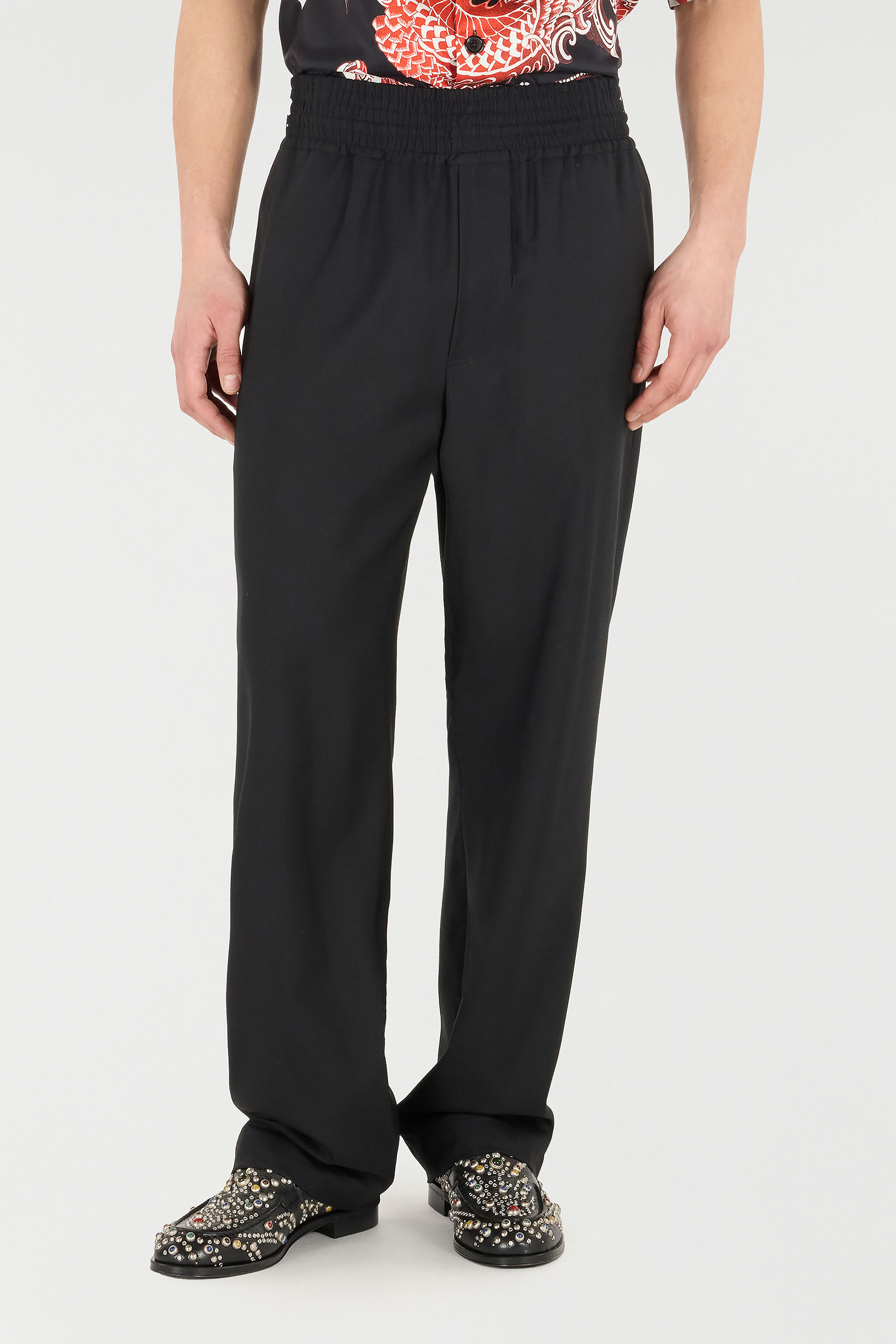 RC Loose Virgin Wool Pants Black VNT267-VW003