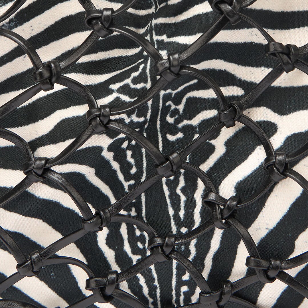 RC Borsa Con Rete E Stampa Mini Zebra Nero/Bianco UKB019-PZE14