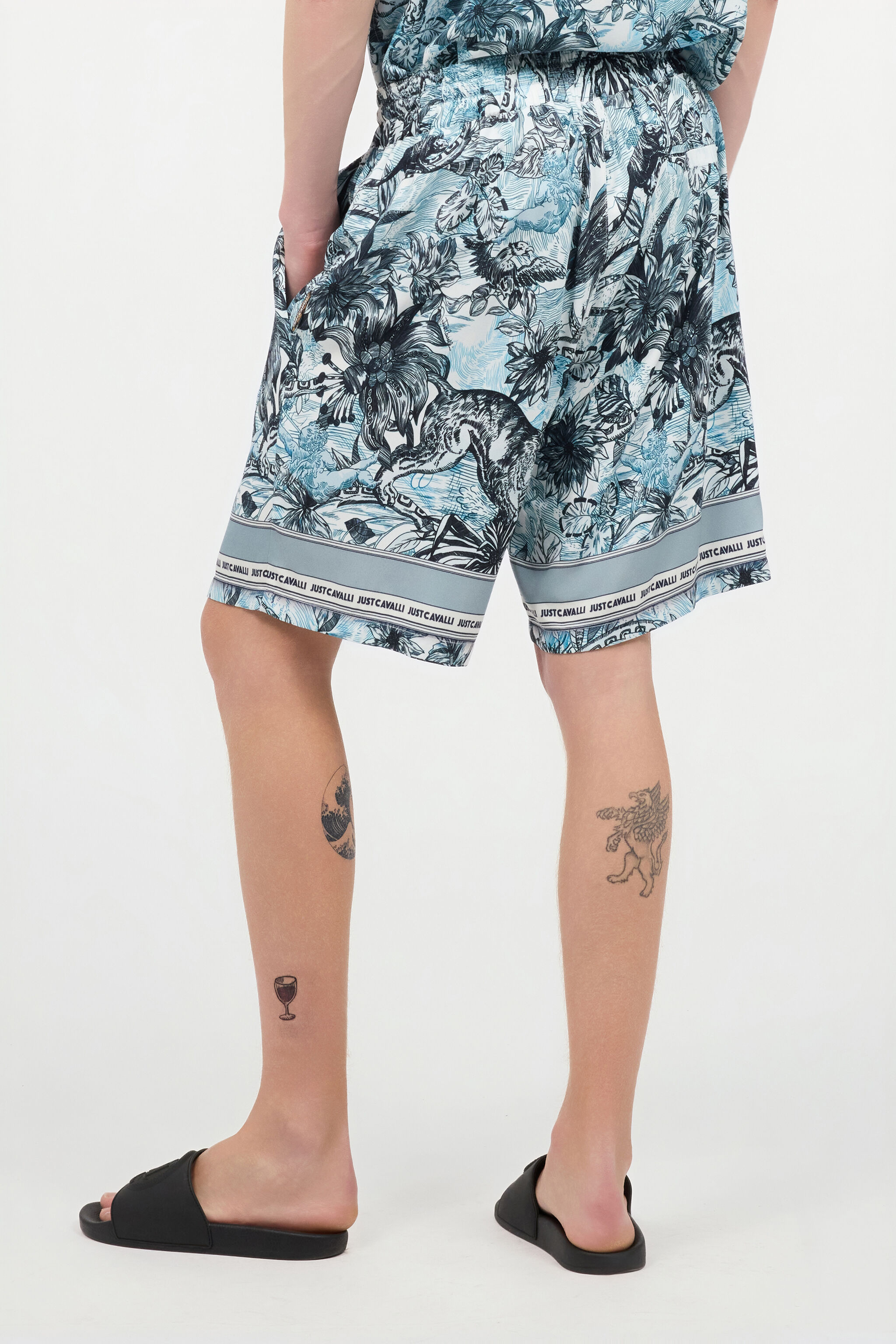 JC Sportliche Shorts Mit Print Allover Hellblau UFT010-UF030