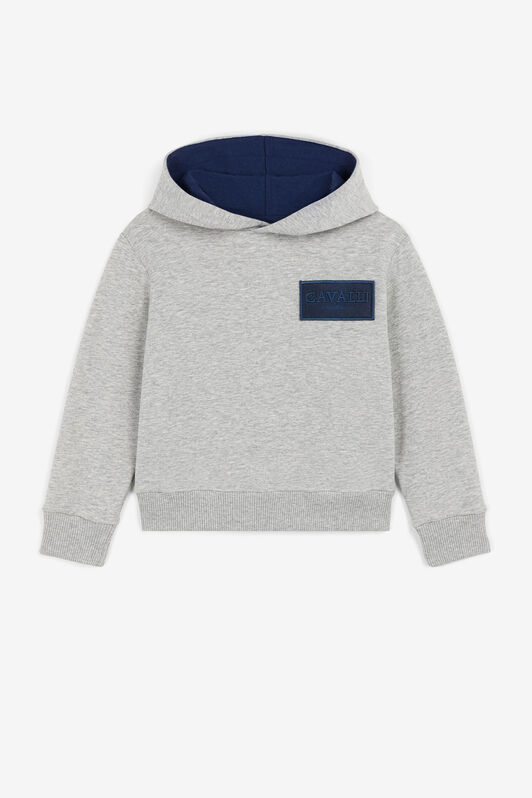 JU Logo-Appliqué Hoodie JU Logo-Appliqué Hoodie Gray PJT906-CF050