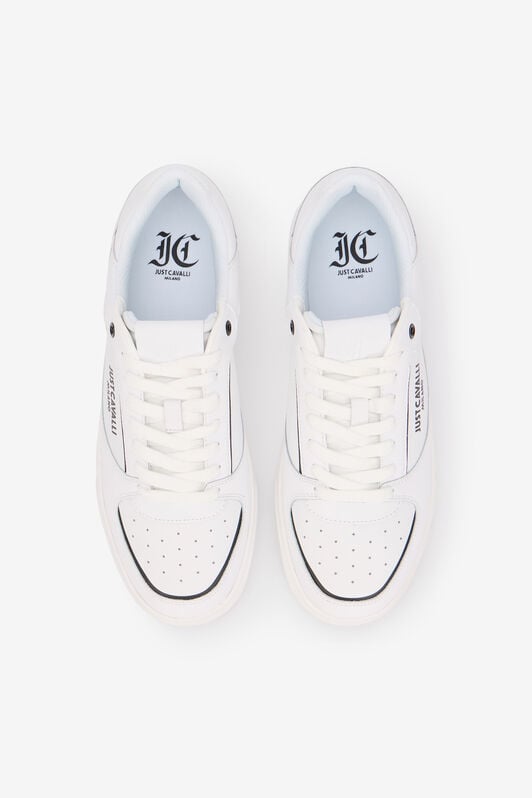 JC Baskets Blanches En Cuir Avec Logo WHITE UFS015-UF290