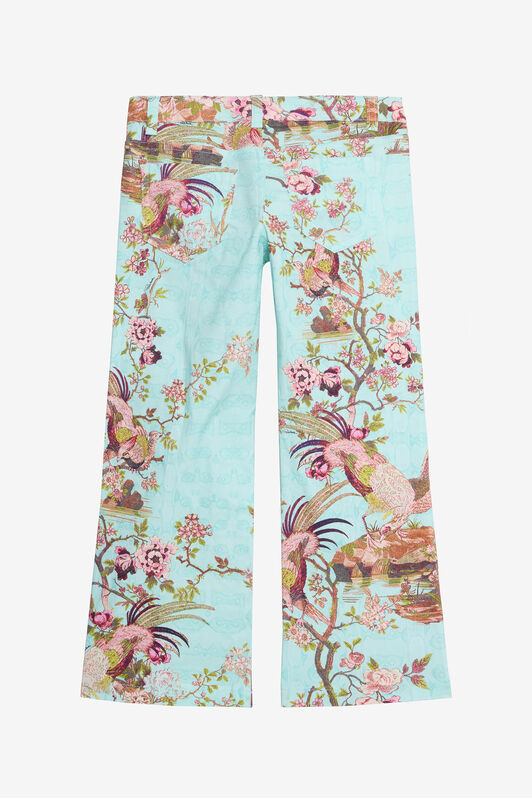 JU Pantaloni Multicolor Con Stampa Fiori E Fagiani JU Pantaloni Multicolor Con Stampa Fiori E Fagiani MULTICOLOR VJT23J-6SQ07