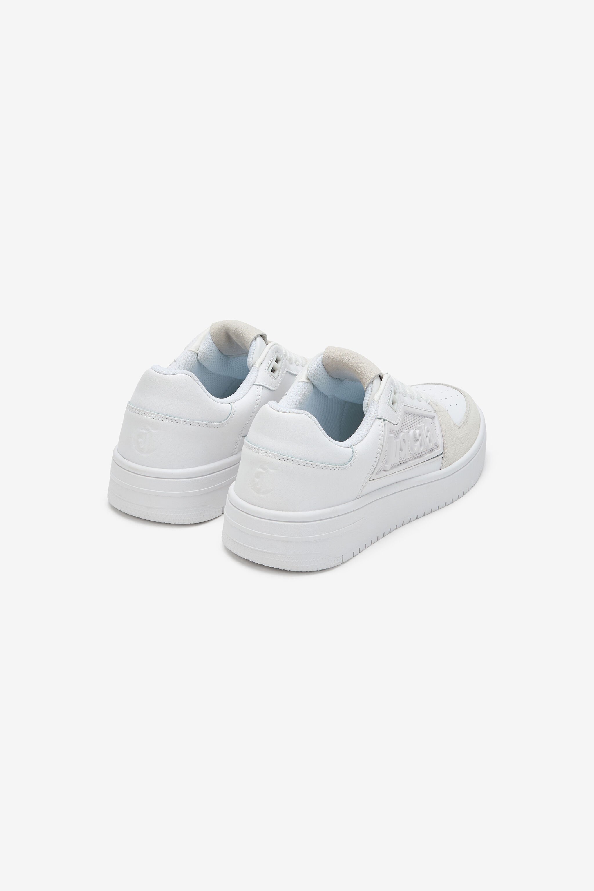 JC White Logo Detail Chunky Sneakers WHITE WFS052-WF290