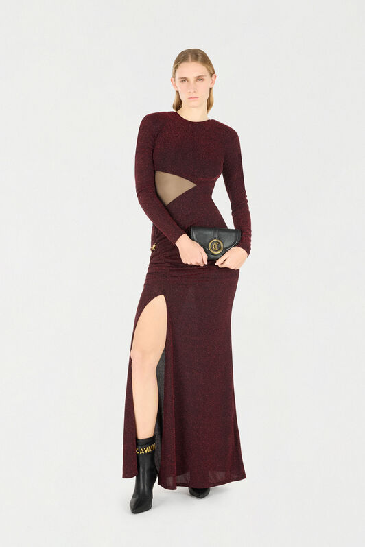 JC Long Dress With Maxi Cutout Purple TFT140-TF207