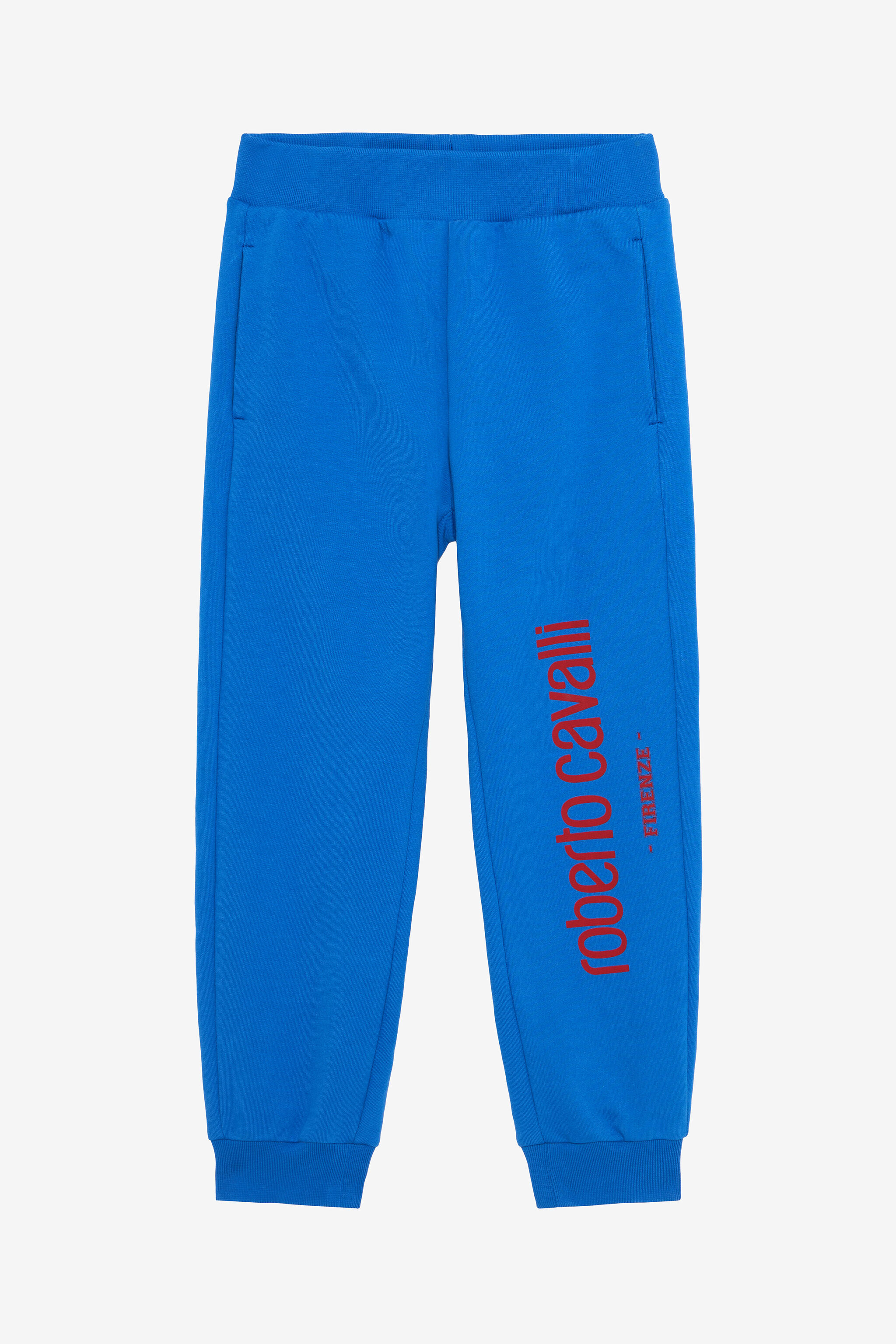 JU Cobalt Blue Track Pants with Logo COBALT BLUE VJT20B-CF050