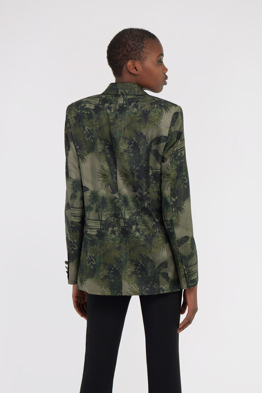 RC Hawaii Green print blazer Dunkelgrün SKT400-4QI84