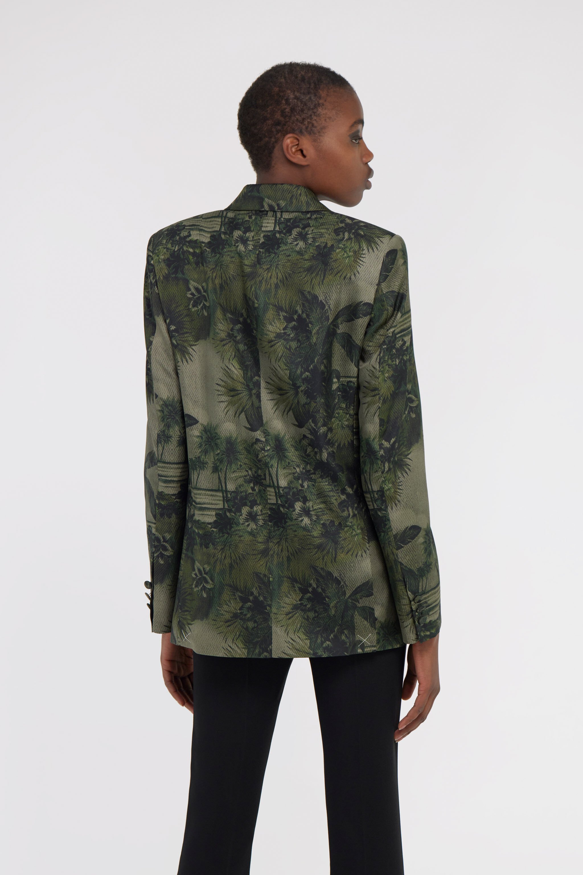 RC Hawaii Green print blazer Dunkelgrün SKT400-4QI84