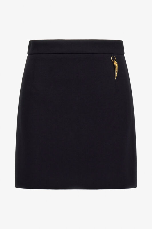 RC Fang-Embellished Mini Skirt Black TKT302-JJ034