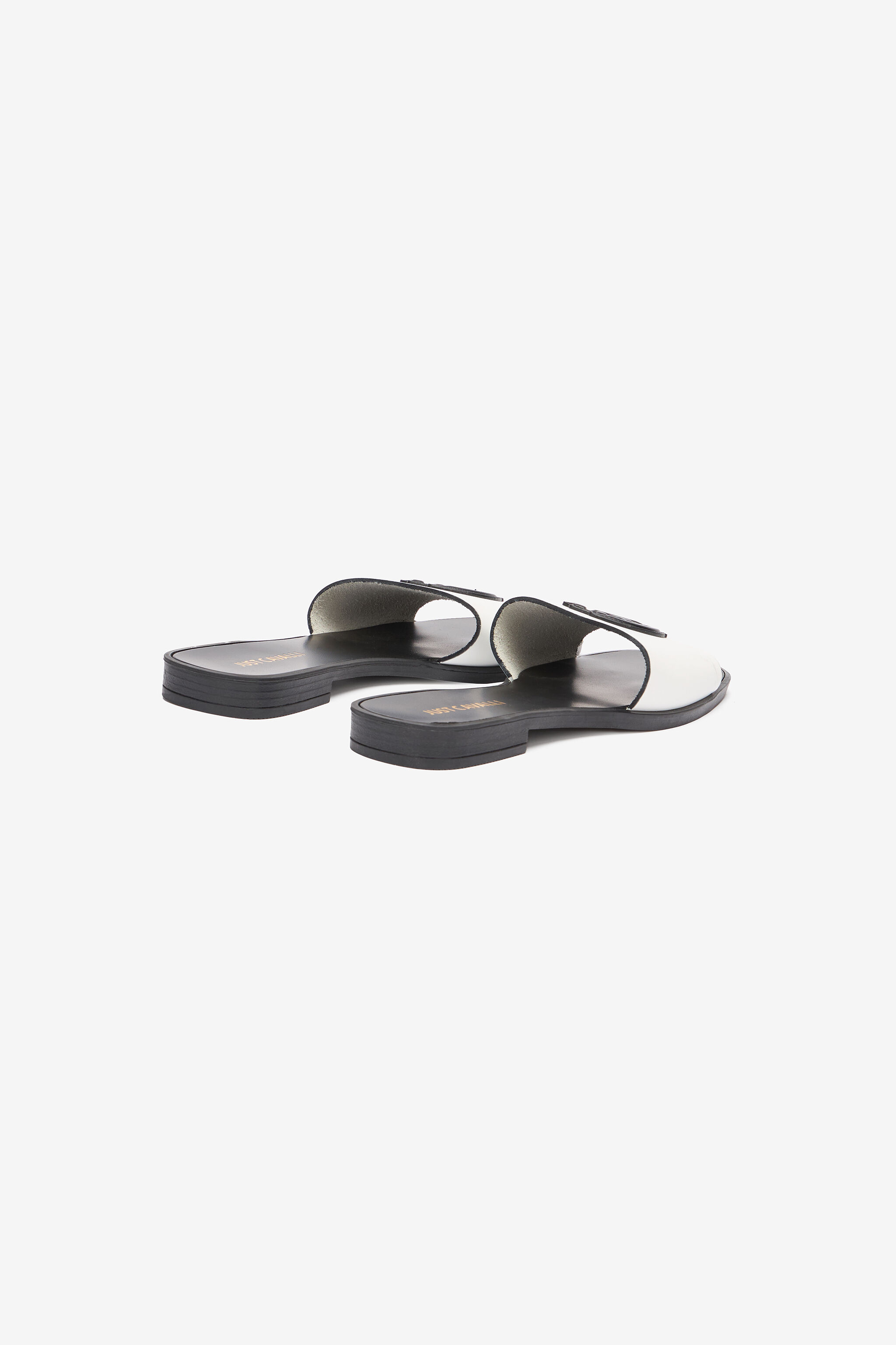 JC Mules Avec Monogramme JC Blanc UFS071-UF393