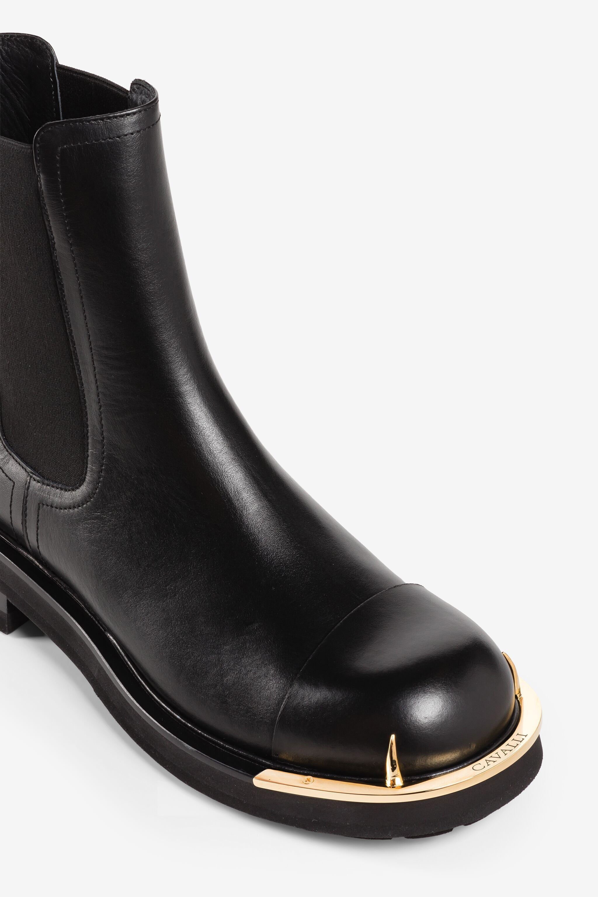 Tiger Tooth Chelsea Boots in NERO OP for Men Roberto Cavalli