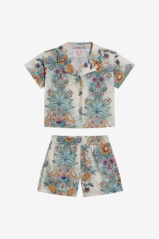 JC Hemd Und Bermuda-Set Mit Tropical Garden Print TROPICAL GARDEN WFT70R-CH028
