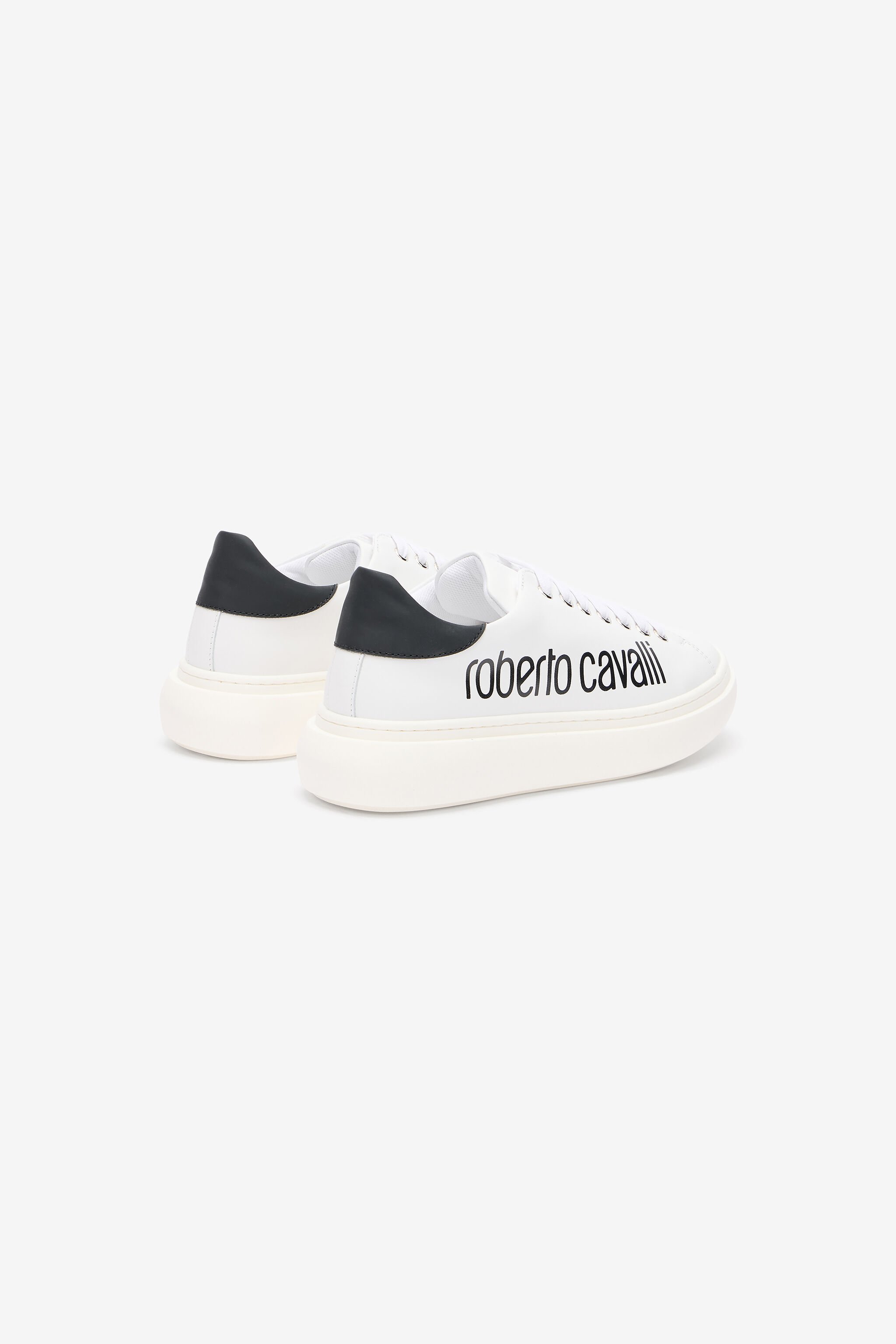 RC White Sneaker With Logo Print WHITE/BLACK QOS01I-PZO16