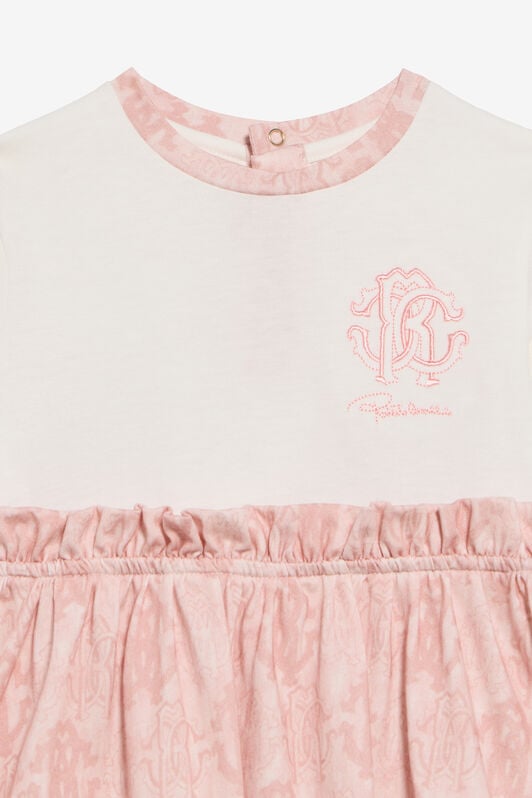 JU Monogram RC Print Cotton Dress MILKY WHITE TJT106-JD001