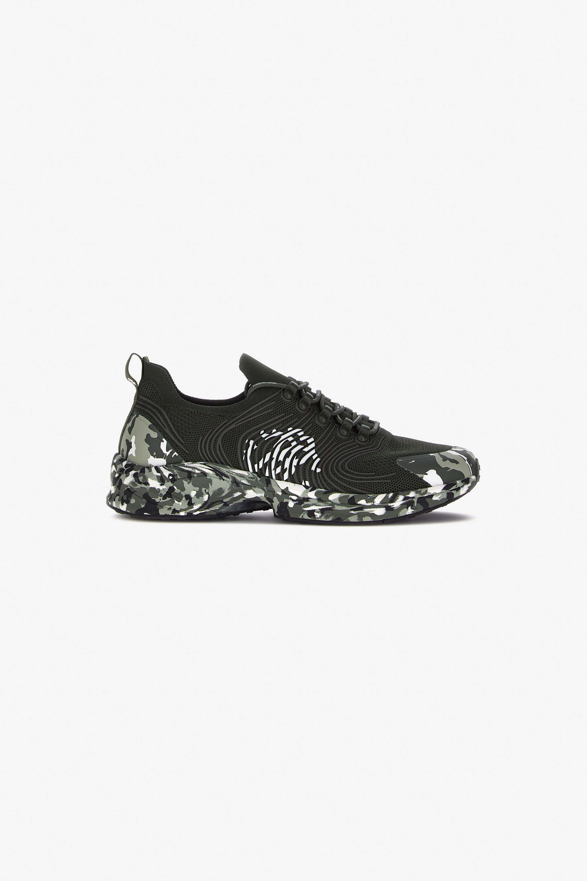 RC Sneakers with Monogram Mirror Snake Dark green JSS02A-FT003