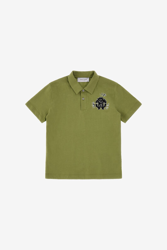 JU Logo polo t-shirt Green SJT634-JD001