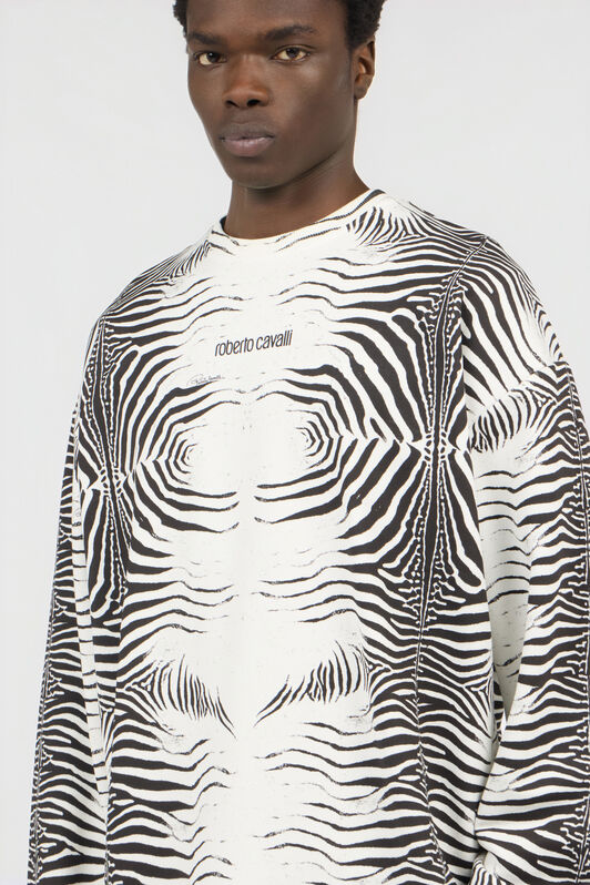 RC Zebra Print Sweatshirt WHITE/BLACK ZEBRA SOT66I-CF050