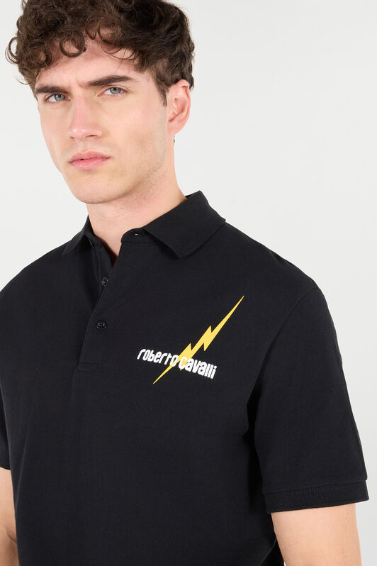 RC Poloshirt Mit Print Und Logo Schwarz POT64D-KB001