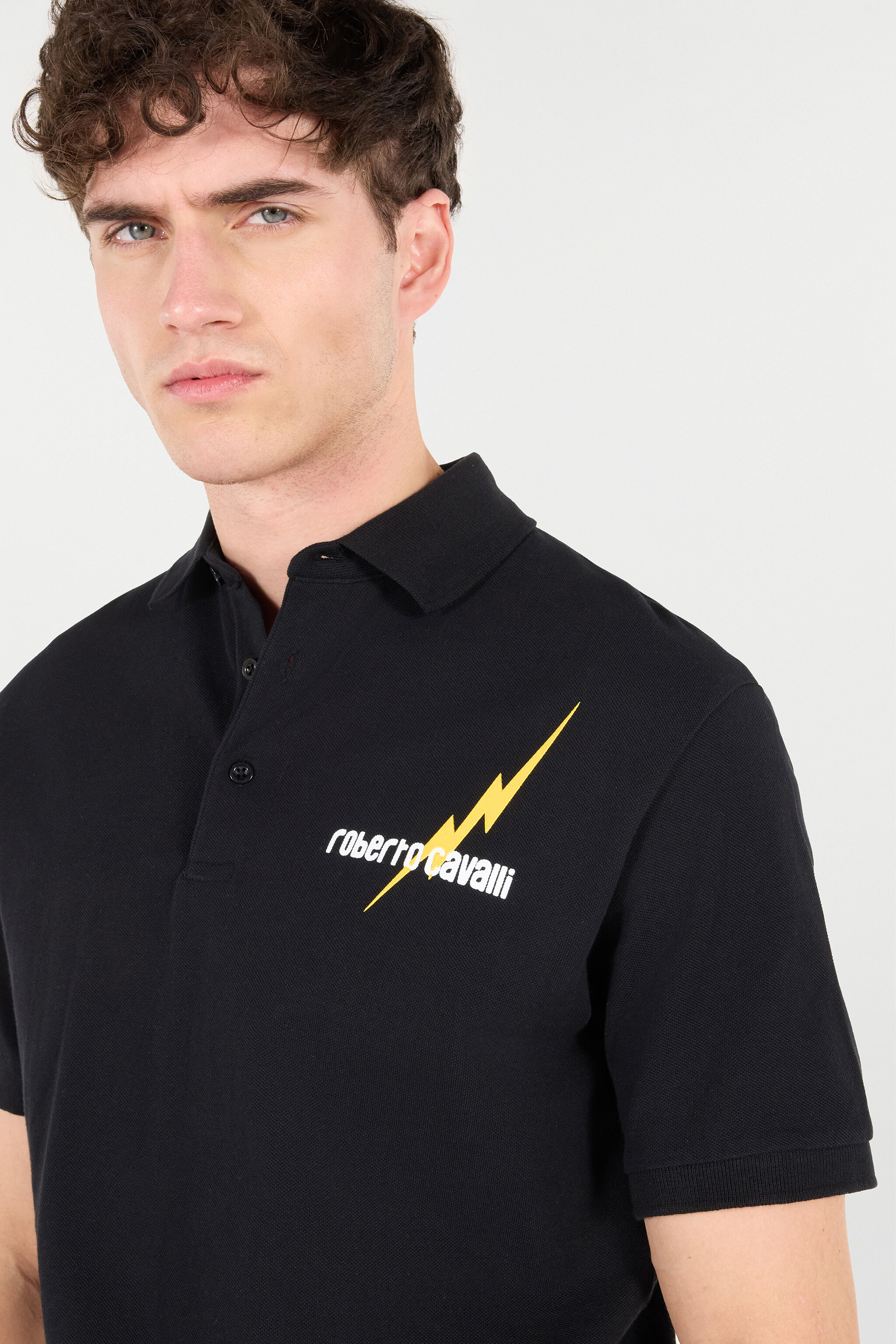 RC Poloshirt Mit Print Und Logo Schwarz POT64D-KB001