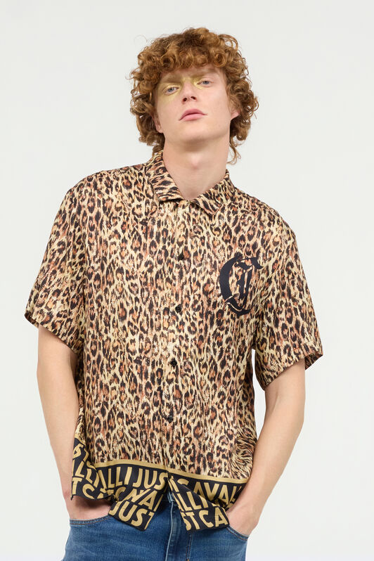 JC Hemd Jaguar Skin Mit Monogramm JC Hellbraun UFM011-UF106