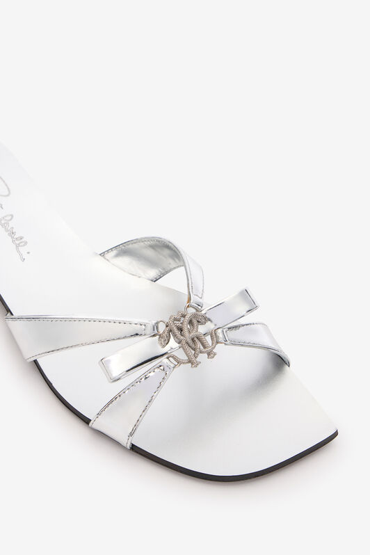 RC Low Sandals With Mirror Snake Monogram Silver UKS008-PZ048