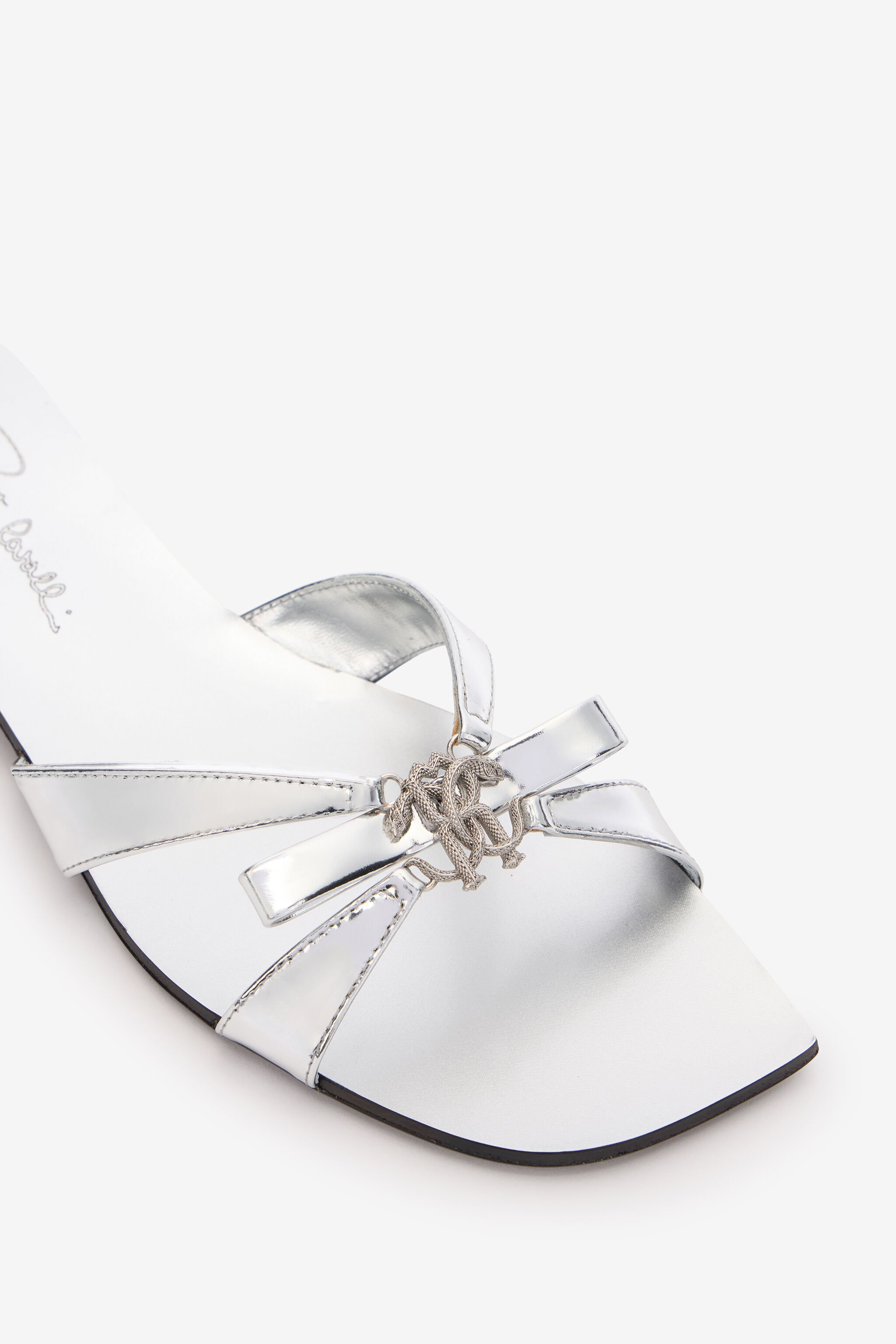 RC Low Sandals With Mirror Snake Monogram Silver UKS008-PZ048