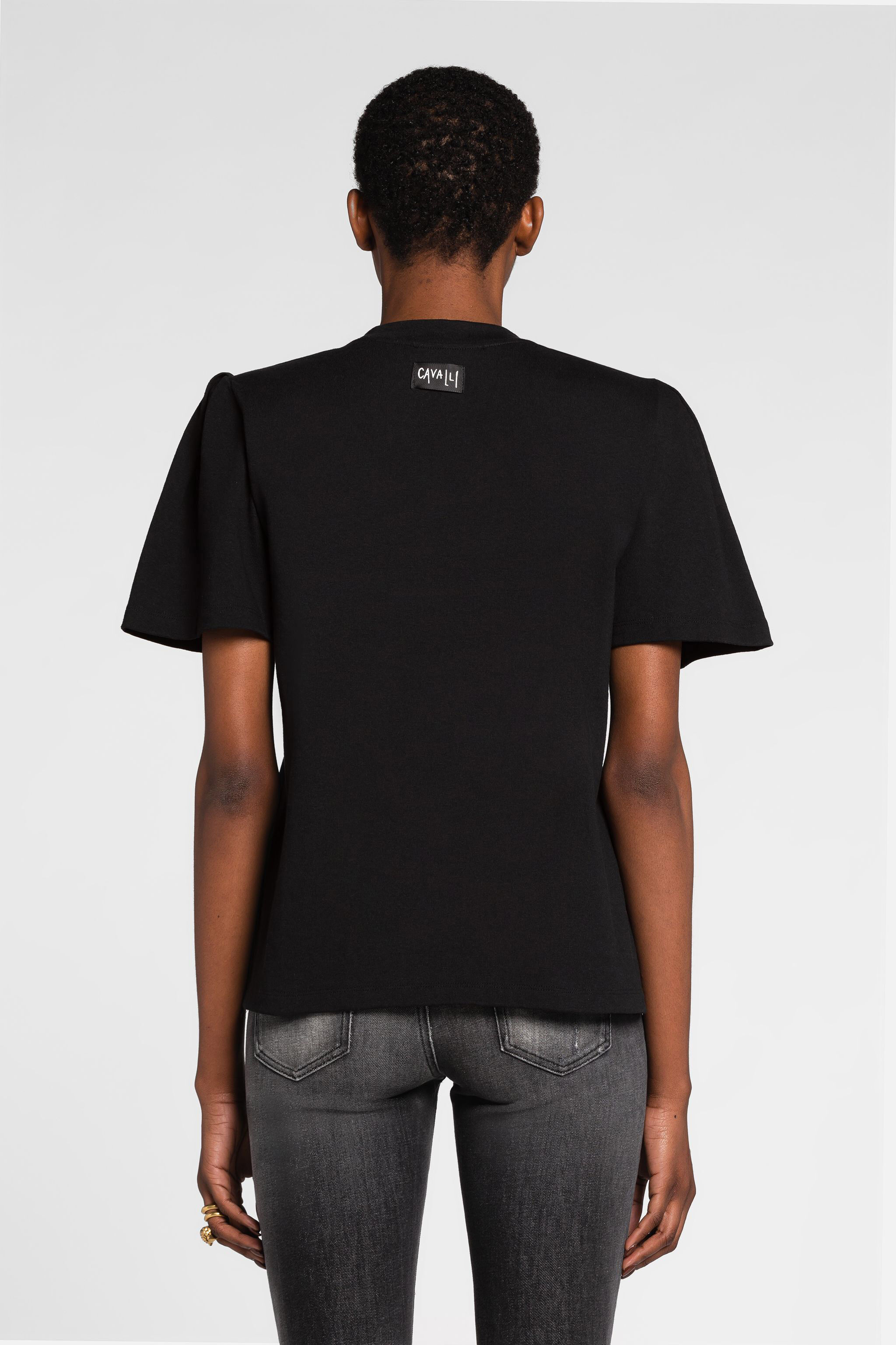 RC Logo-Print Cotton T-Shirt Black OQT61E-JD097