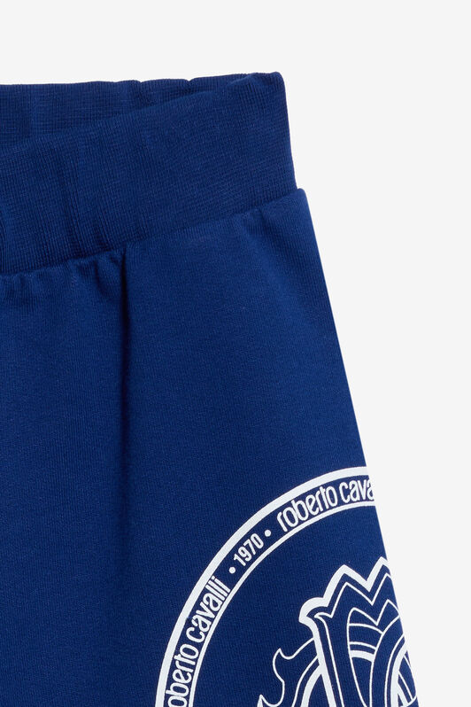 JU Black Cotton Kids Trousers BLUE/GREEN TJT20W-CF050