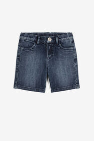 ${brand} Monogram-embroidered denim shorts ${colorDescription} ${masterID}